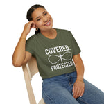 Covered Protected Unisex Tee — Bold Faith Shirt, Christian Statement Tee | Plainly Said