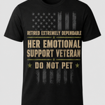 Her Emotional Support Veteran T-Shirt