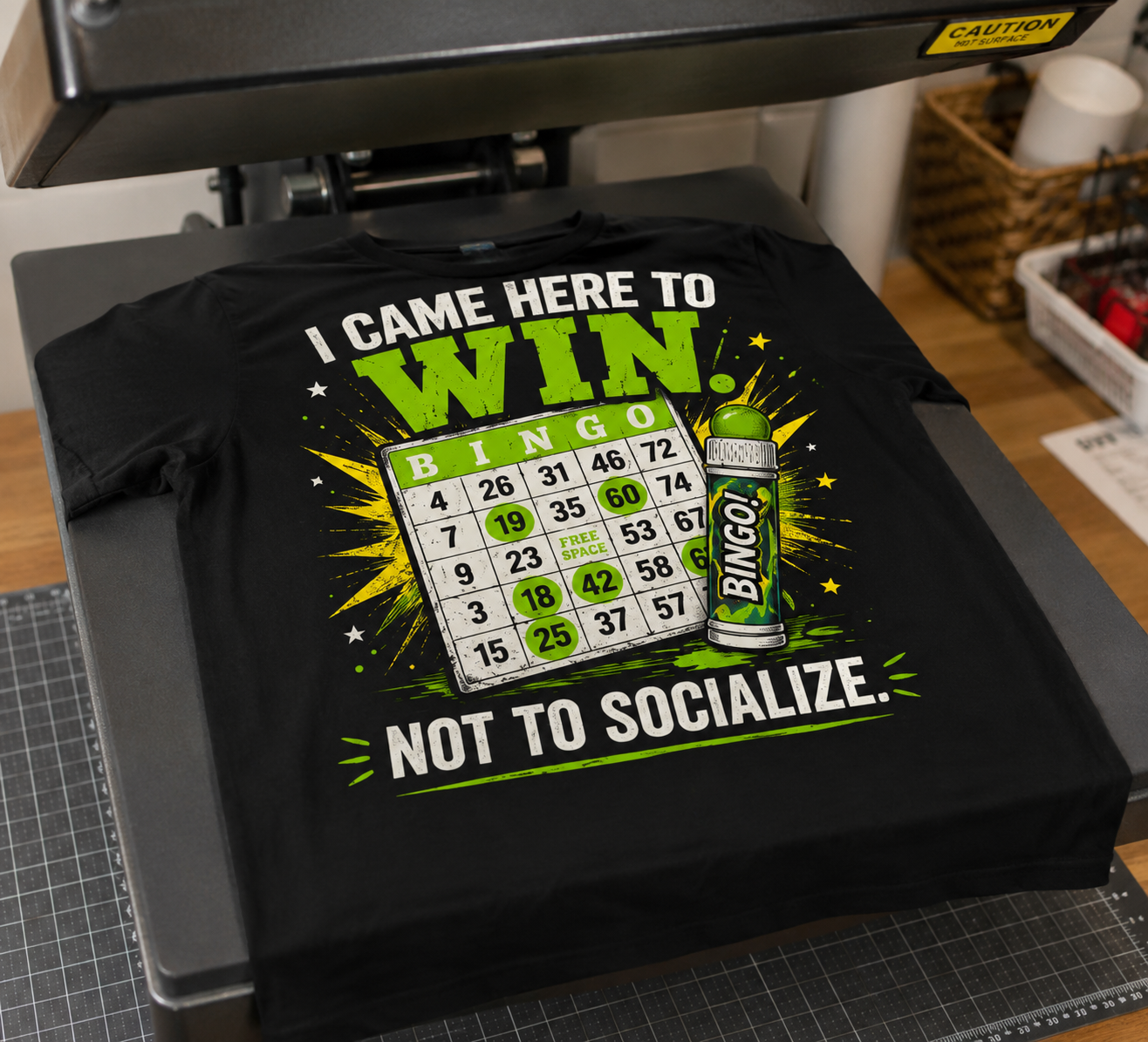 Bingo shirt at Plainly Said pop-up